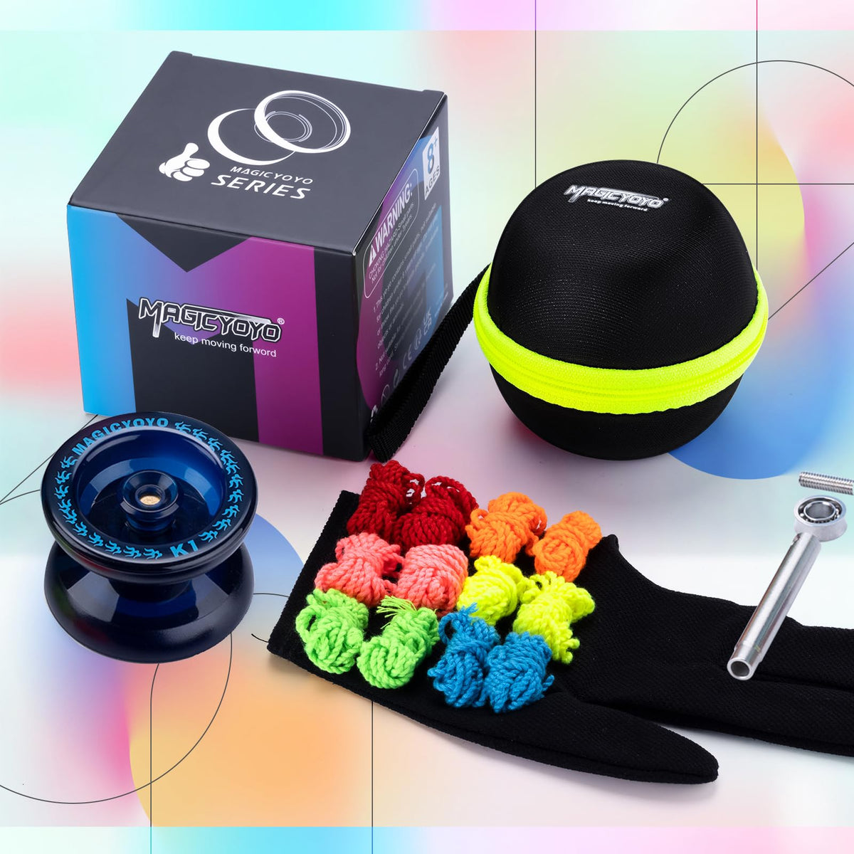 MAGICYOYO K1 Pro Yoyo for Kids – Hubstacks, Tug-Return, Bag & Strings