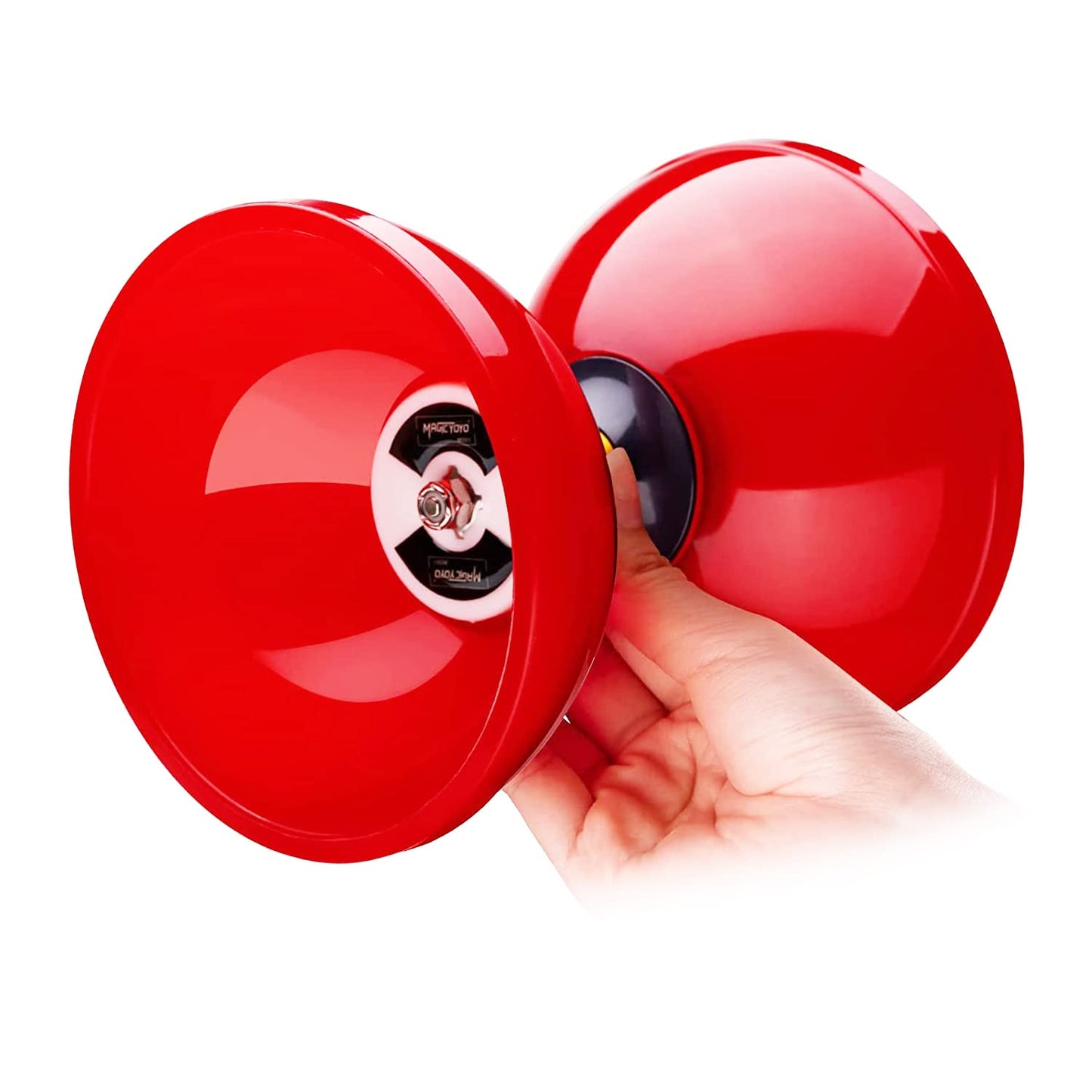 MAGICYOYO MD01 Pro Diabolo – Red Triple Bearing Yoyo with 5" Cup, 2 Handsticks + Bag