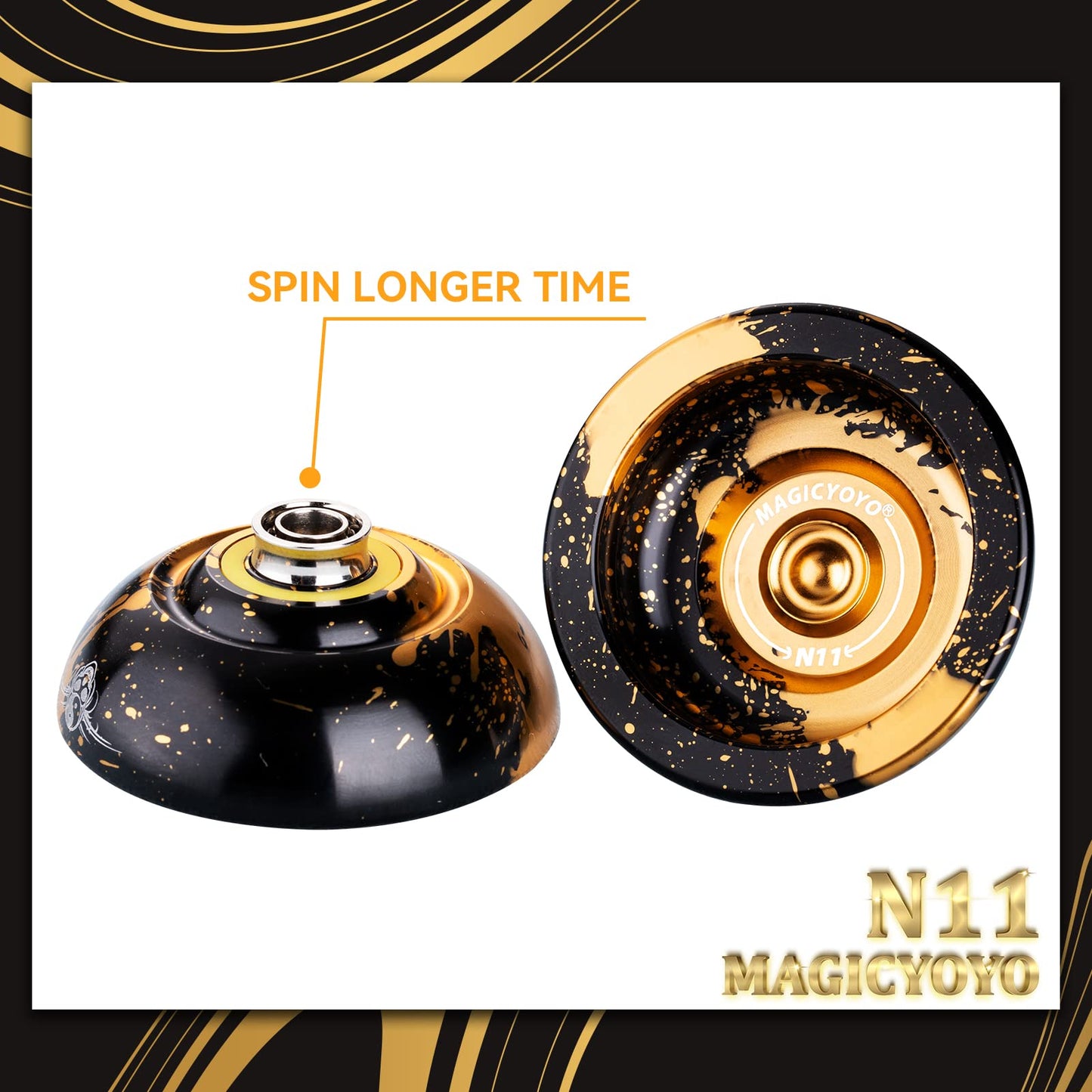 MAGICYOYO N11 Dual Function Yoyo – Responsive for Beginners + Unresponsive Kit