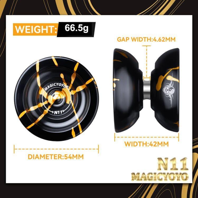 MAGICYOYO N11 Professional Unresponsive Yoyo | Dual-Weight Alloy Trick YoYo Kit