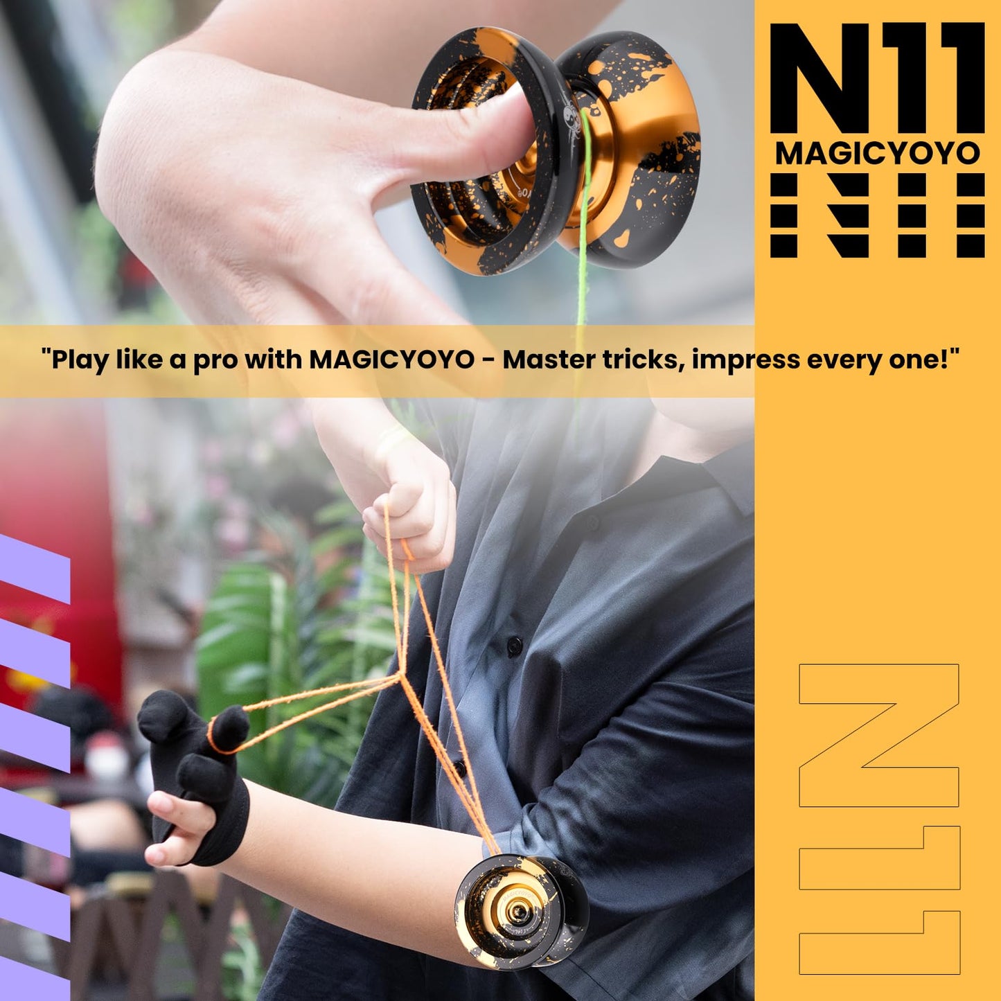 MAGICYOYO N11 Dual Function Yoyo – Responsive for Beginners + Unresponsive Kit