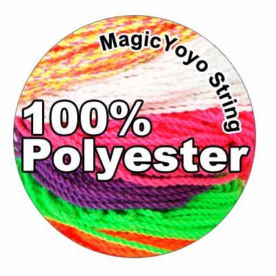 MAGICYOYO 100% Polyester Yoyo Strings – 25 Pack (Blue, Green, White, Yellow, Orange)