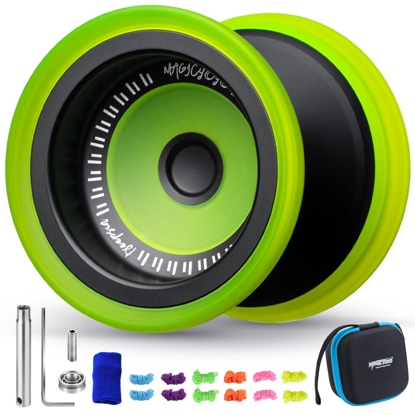 MAGICYOYO V13 Deepspin Bi-Material Yoyo – Dual-Mode Pro Yoyo for All Levels (12 Strings Included)