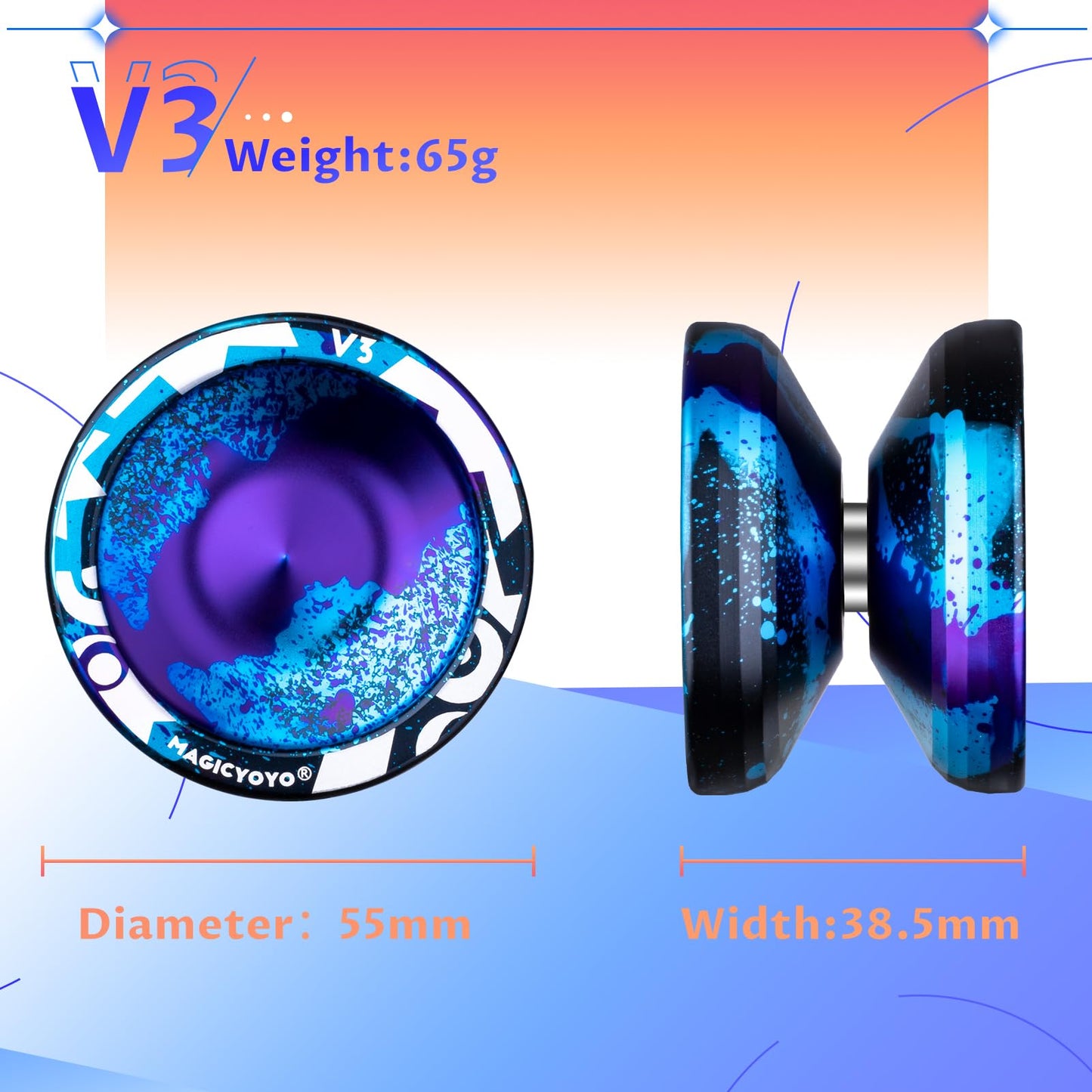 MAGICYOYO V3 Responsive Yoyo – Aluminum 6061, Beginner-Friendly with Bearing Removal Tool & 12 Strings