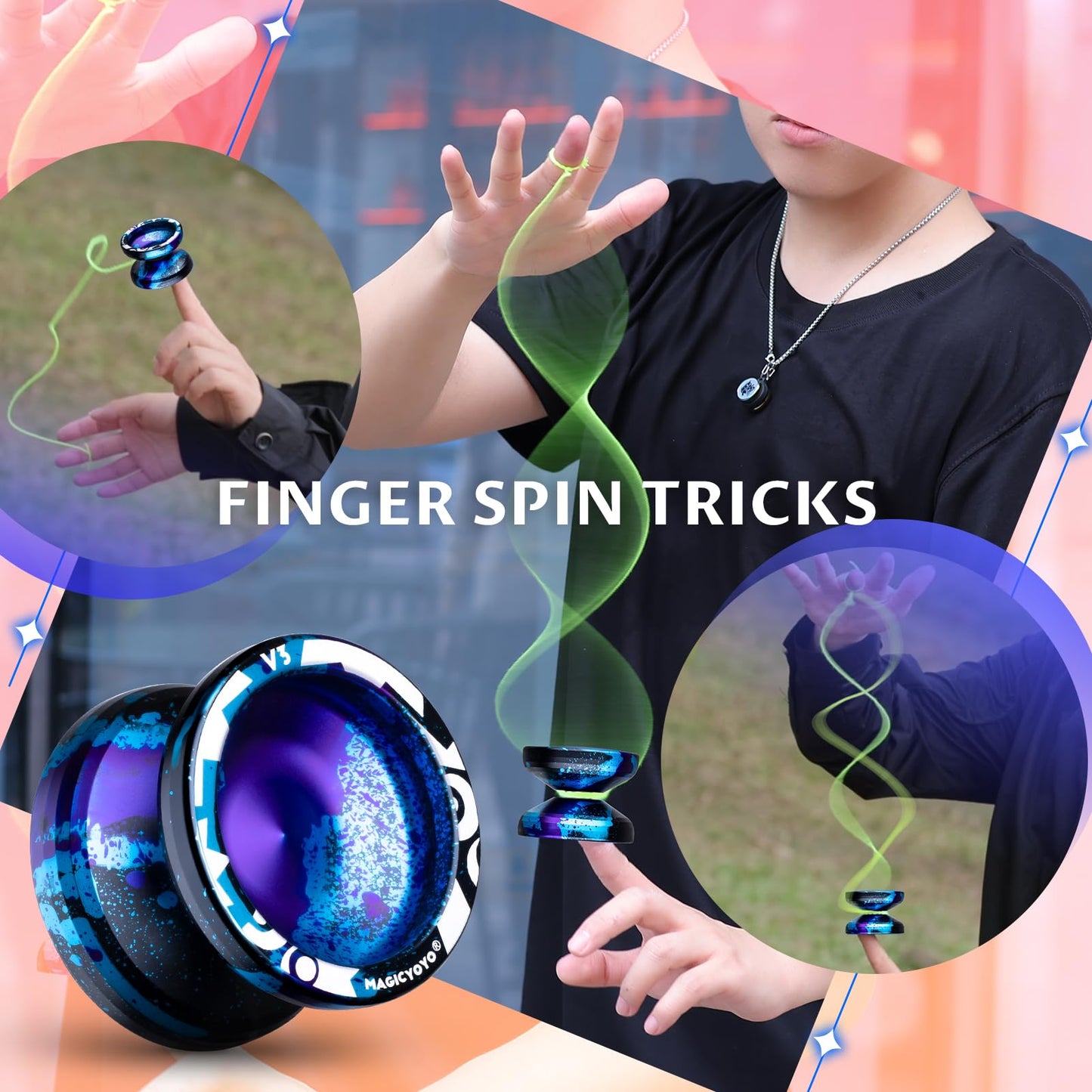 MAGICYOYO V3 Responsive Yoyo – Aluminum 6061, Beginner-Friendly with Bearing Removal Tool & 12 Strings