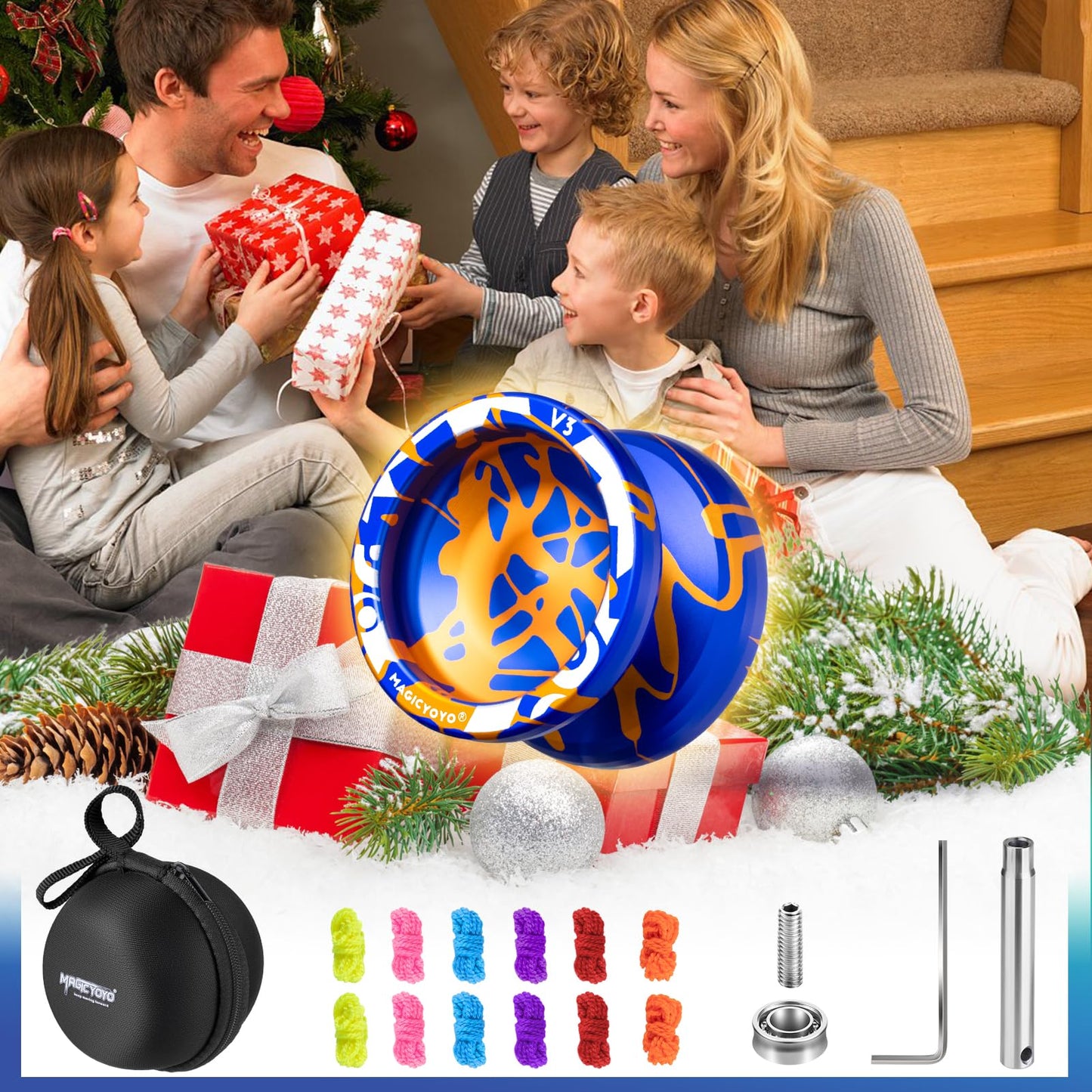 MAGICYOYO V3 Dual-Mode Metal Yoyo for Kids 8-12 & Adults – KK Bearing, 12 Strings, Case