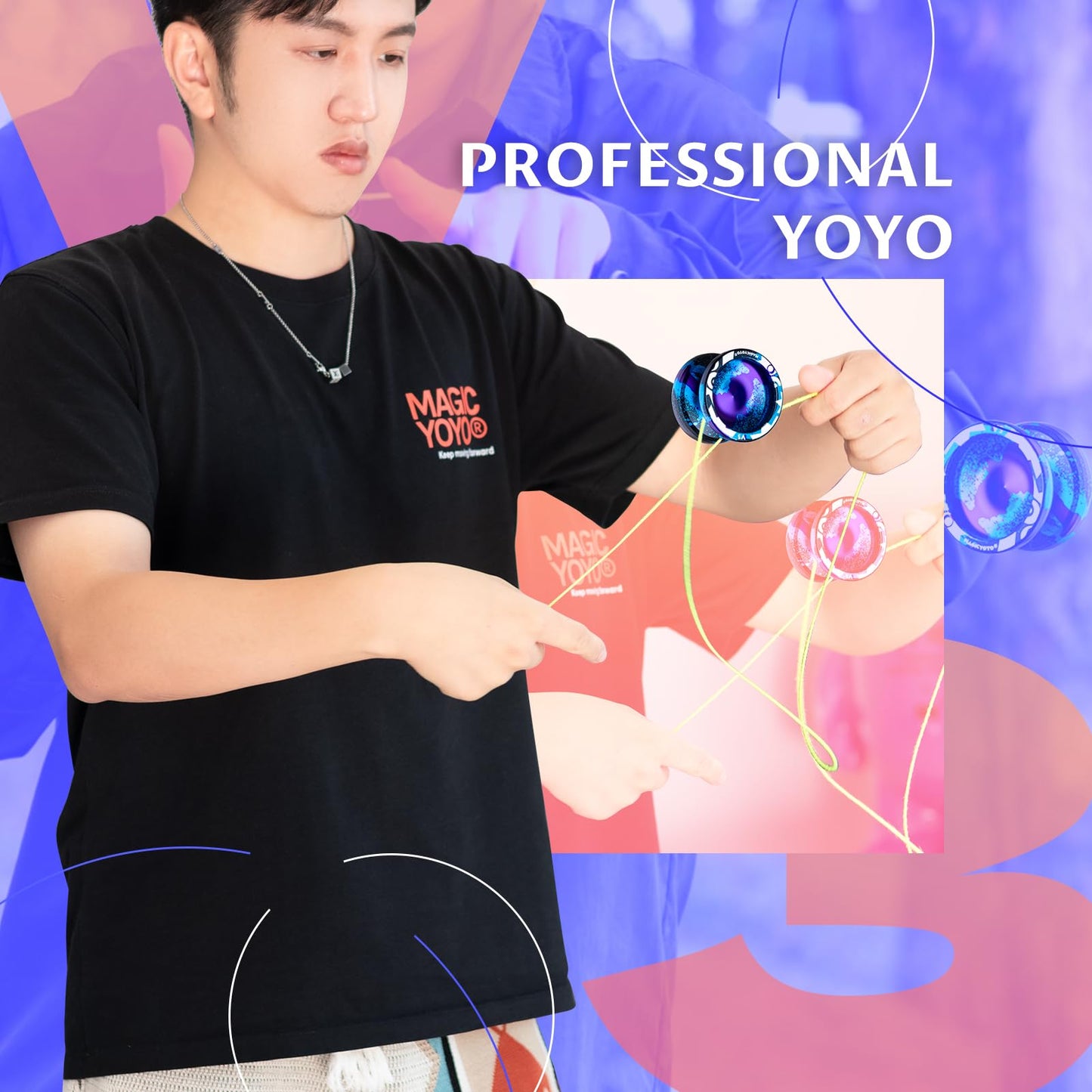 MAGICYOYO V3 Responsive Yoyo – Aluminum 6061, Beginner-Friendly with Bearing Removal Tool & 12 Strings