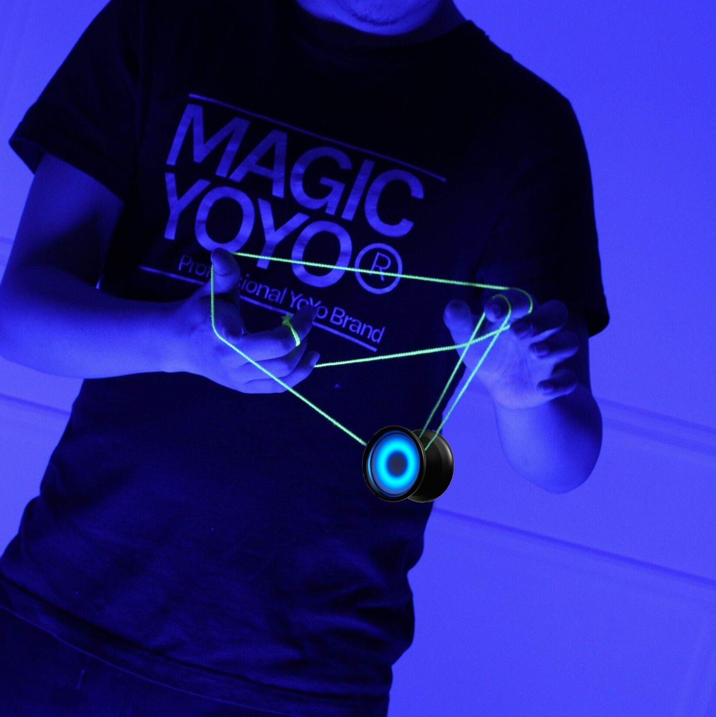 MAGICYOYO Y02 Aurora Light Up Yoyo – Blue LED Pro Unresponsive Yo-Yo