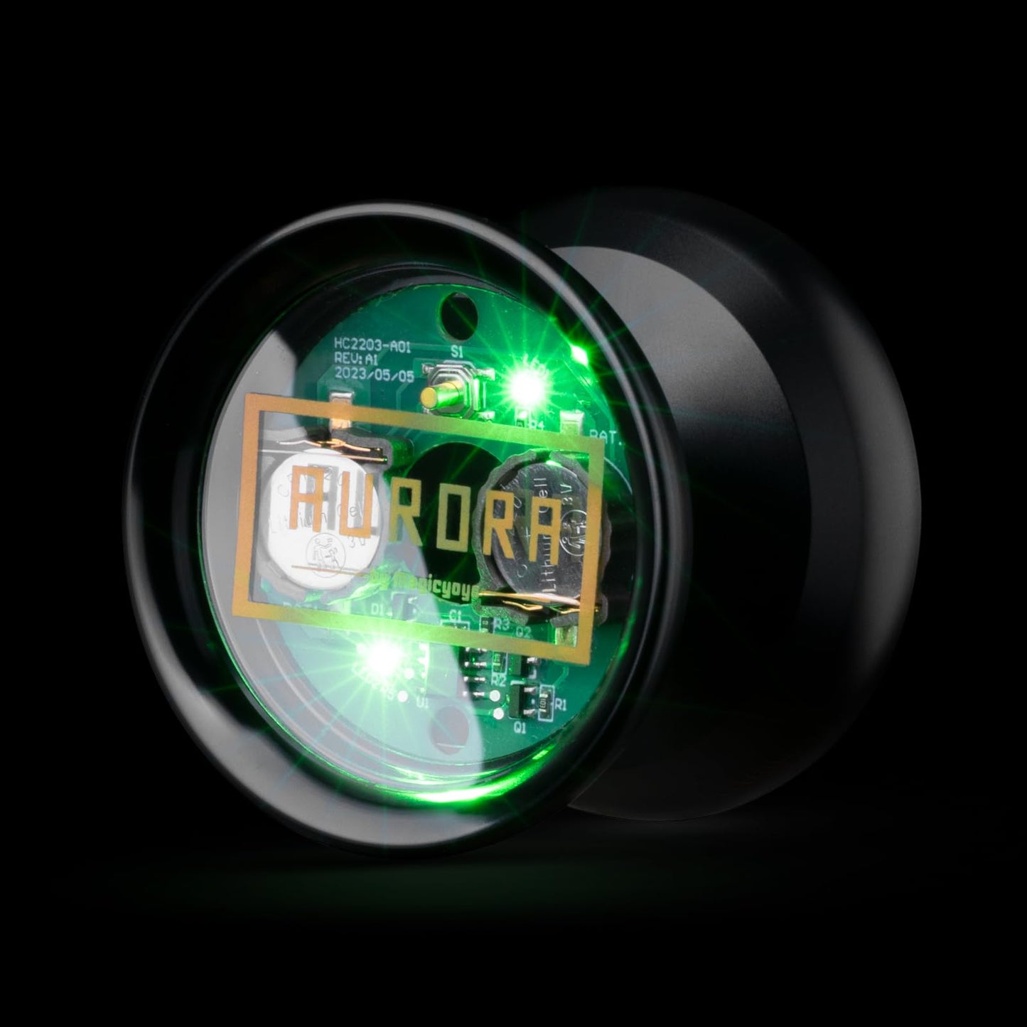 MagicYoyo Y02 Aurora Light Up Yoyo – Pro Unresponsive, Green LED, Includes Gloves, Bag & 12 Strings