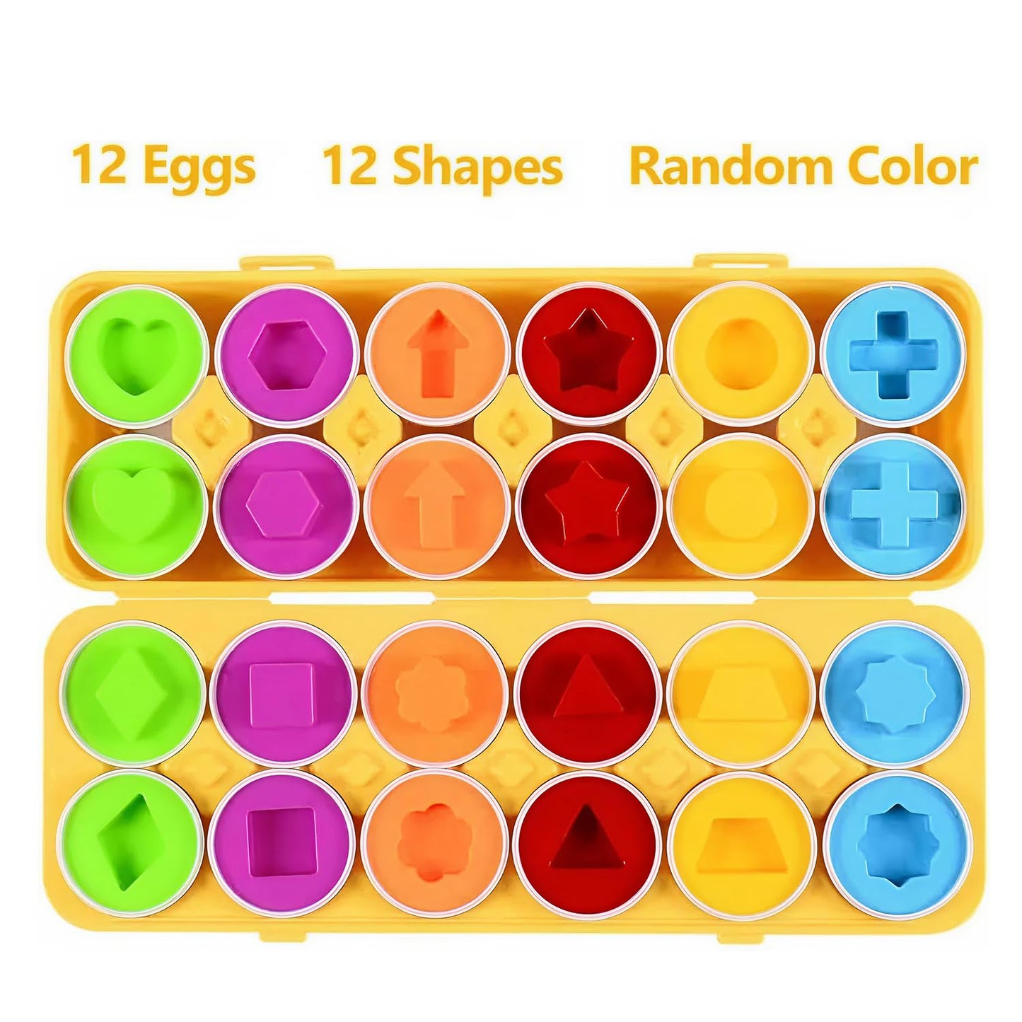 MAGIFIRE Toy Eggs for Toddlers 1-3 – 12 Matching Eggs – Montessori STEM Toy
