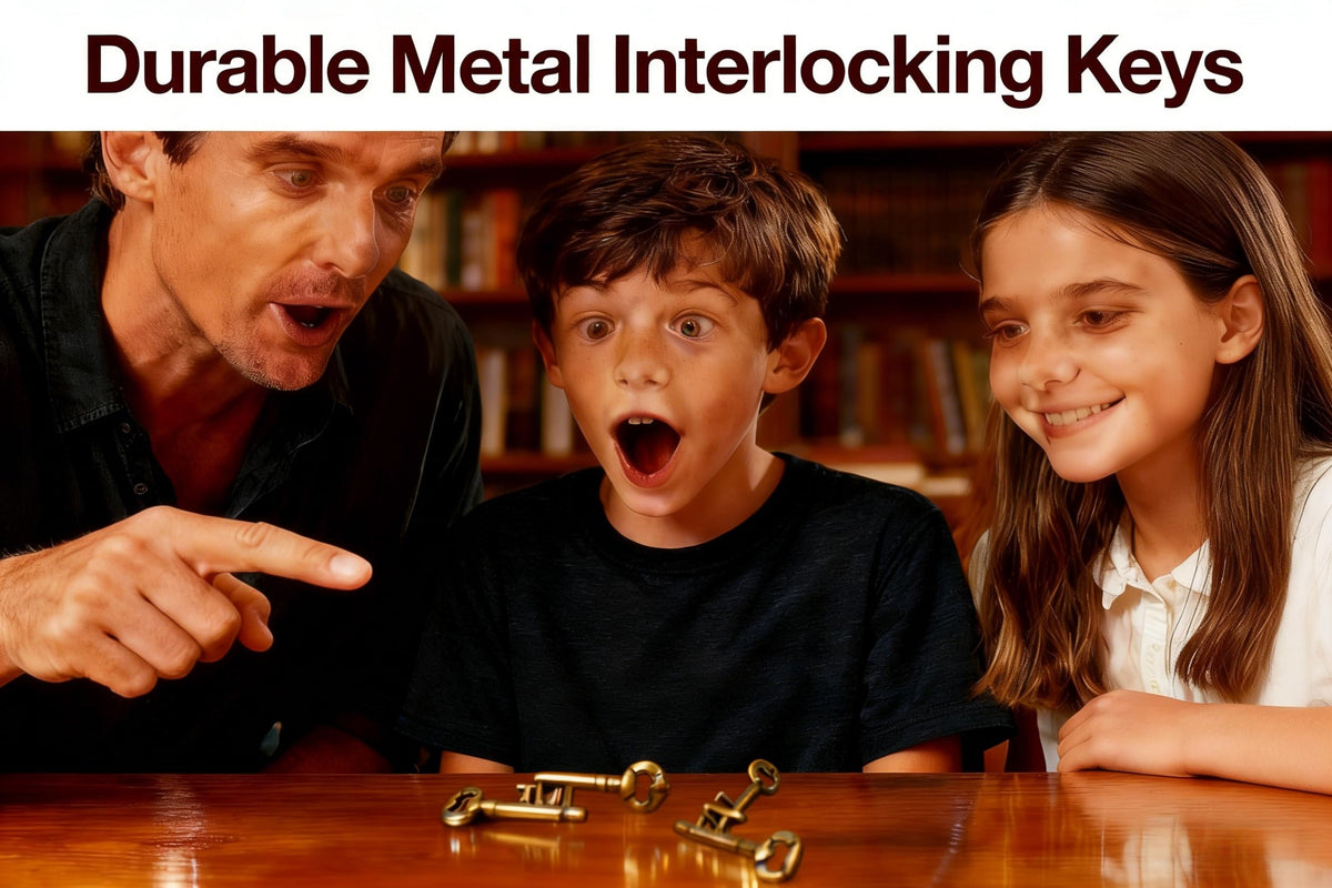 MAGIKON Traditional Metal Brain Teaser – Keys Puzzle for Logic & Skill