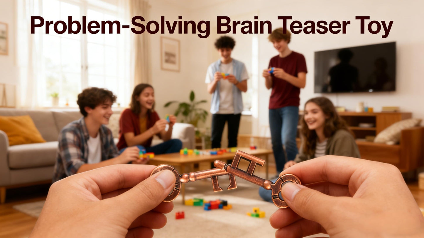 MAGIKON Traditional Metal Brain Teaser – Keys Puzzle for Logic & Skill