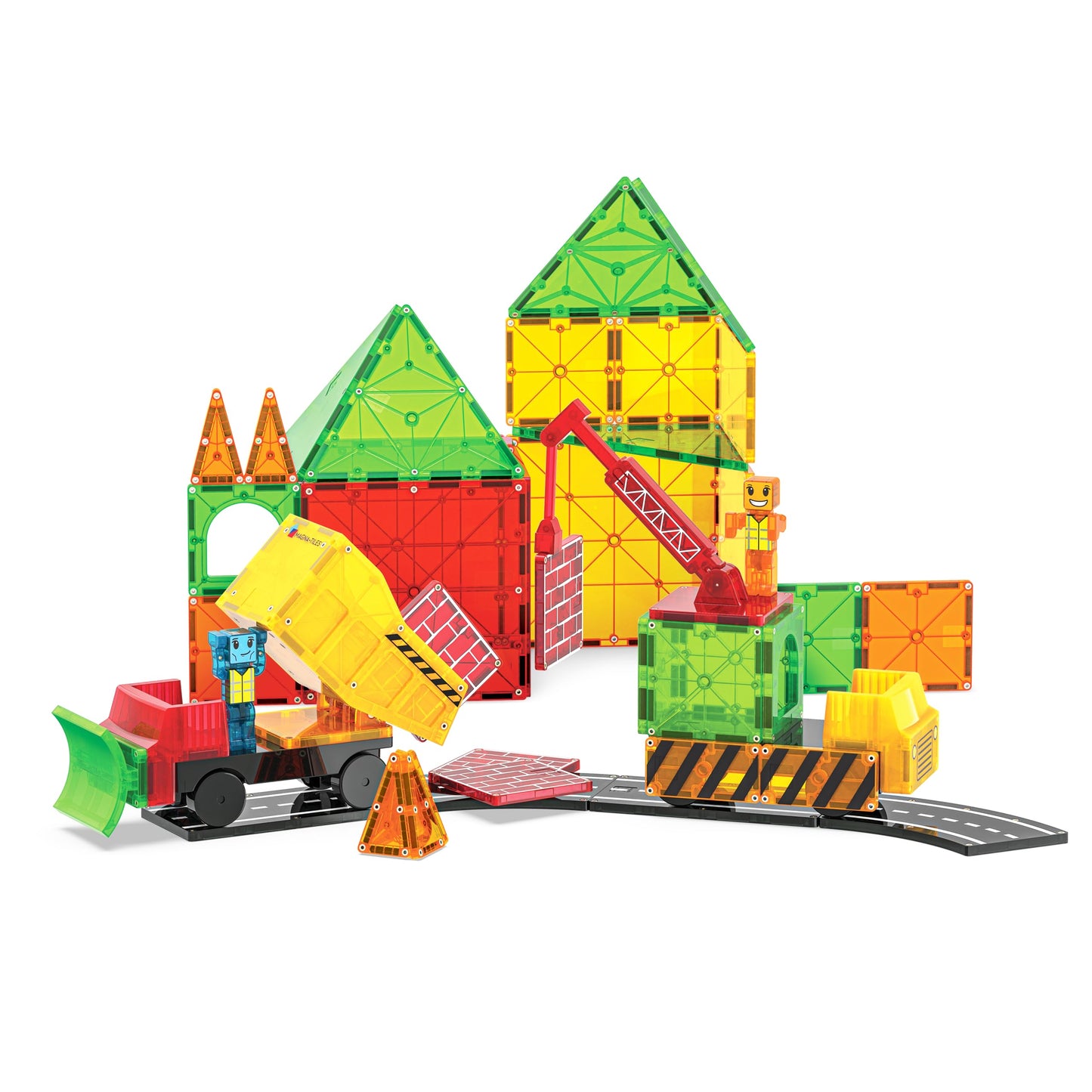 MAGNA-TILES Builder XL 50-Piece Magnetic Construction Set | The Original Magnetic Building Brand