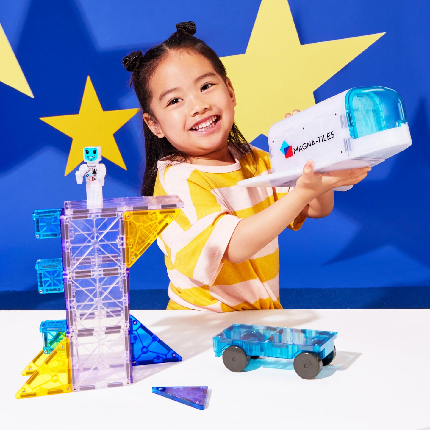 MAGNA-TILES Space 32-Piece Magnetic Construction Set | The Original Magnetic Building Brand