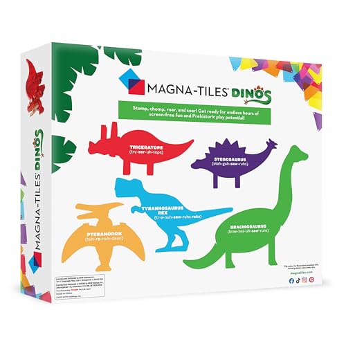 MAGNA-TILES Dinos 5-Piece Magnetic Figures – The Original Magnetic Building Brand