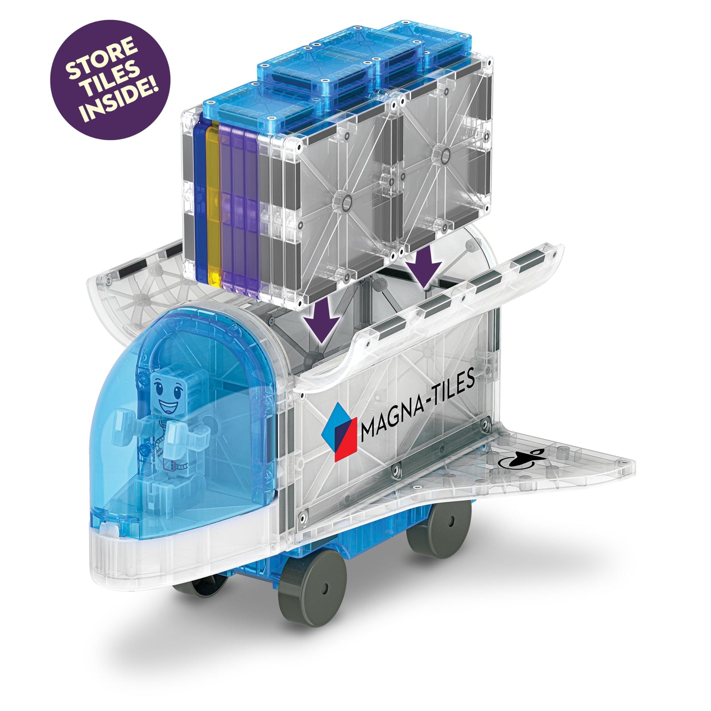 MAGNA-TILES Space 32-Piece Magnetic Construction Set | The Original Magnetic Building Brand