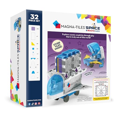 MAGNA-TILES Space 32-Piece Magnetic Construction Set | The Original Magnetic Building Brand