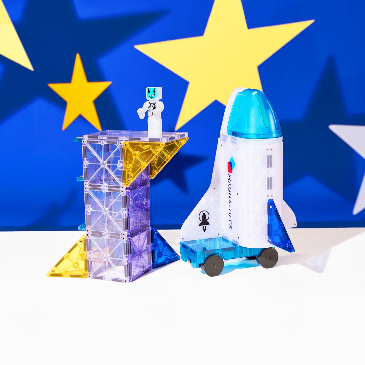 MAGNA-TILES Space 32-Piece Magnetic Construction Set | The Original Magnetic Building Brand
