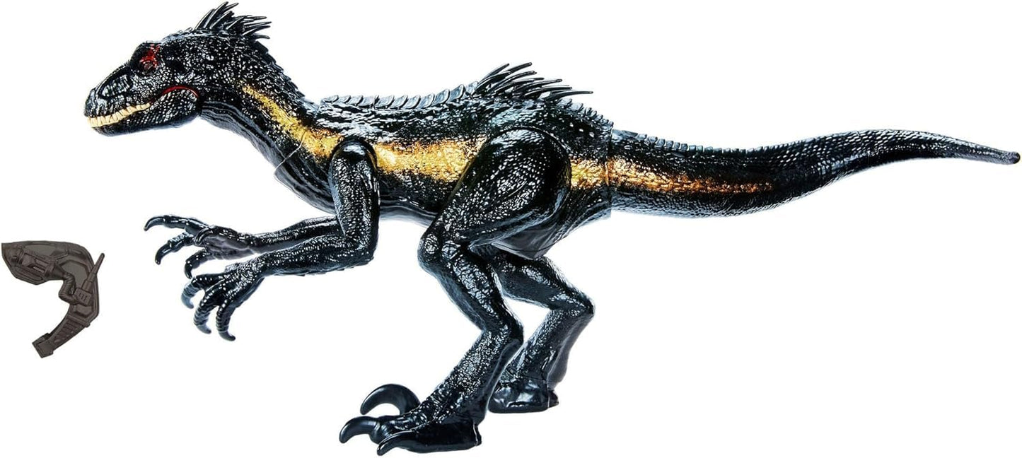 MAGNETOE Jurassic Dino Trackers: Track 'N Attack Indoraptor Action Figure with AR