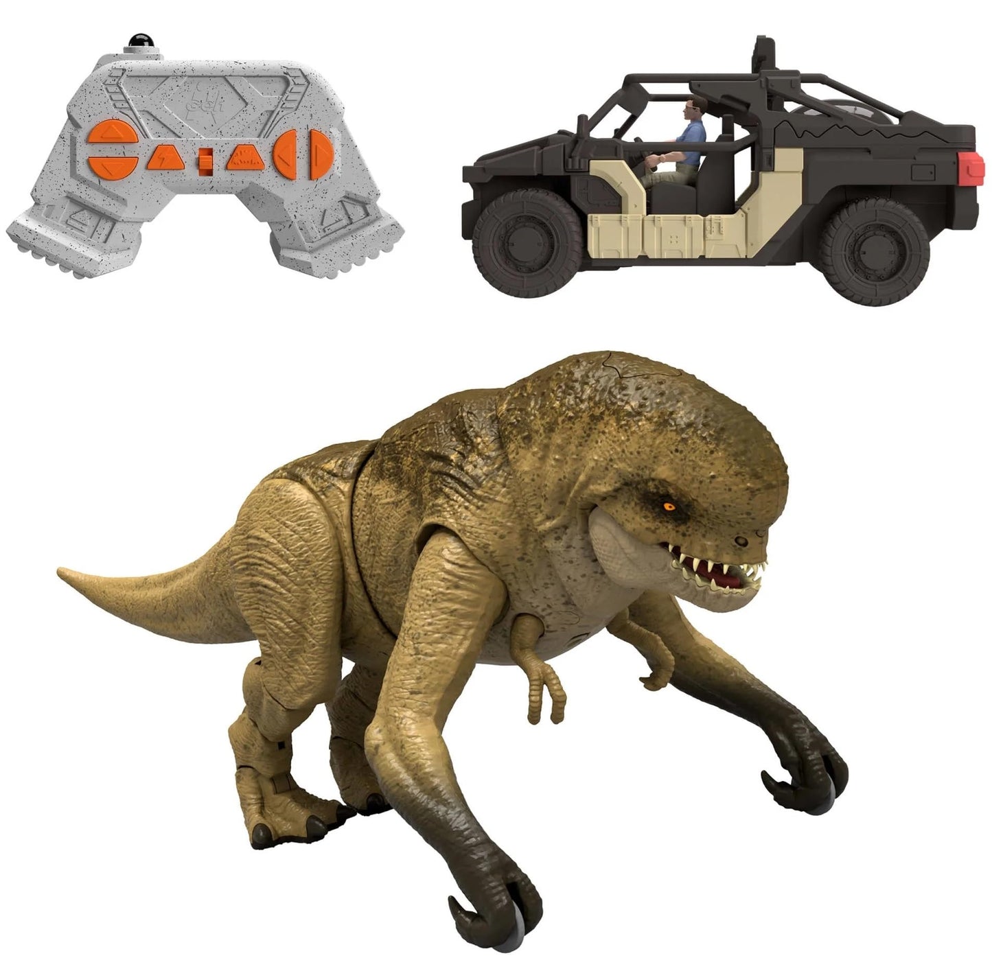MAGNETOE Jurassic Rebirth Track 'N Chomp Distortus Rex – RC Dino & Vehicle