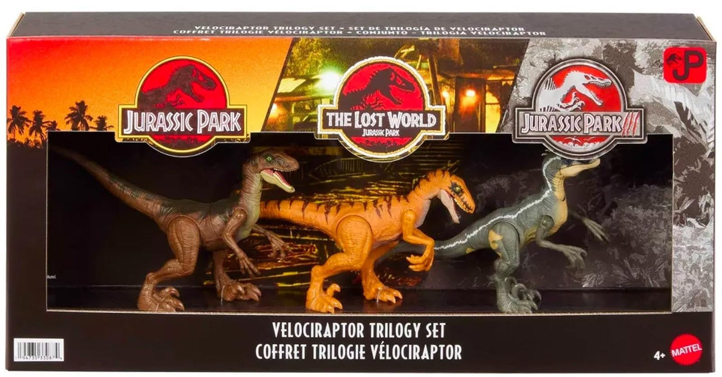 MAGNETOE Jurassic Velociraptor Trilogy Set – 3 Attack-Action Figures