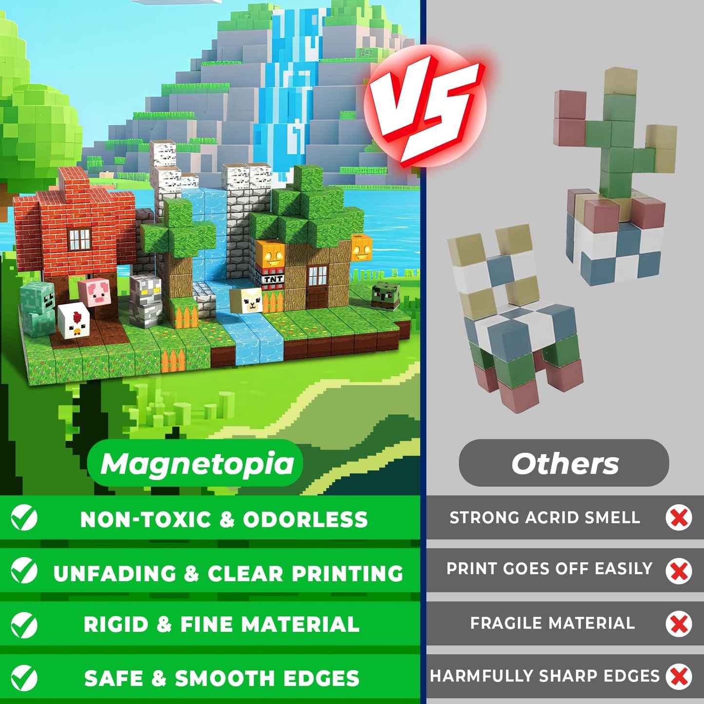 Magnetopia 300-Piece Magnetic Blocks Set – Creative STEM Toy for Kids 3+