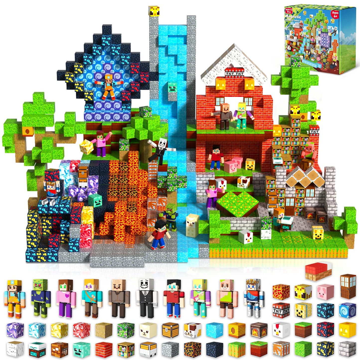 Magneverse 464 Pcs Magnetic Building Blocks – STEM Toys for Kids Aged 4-8