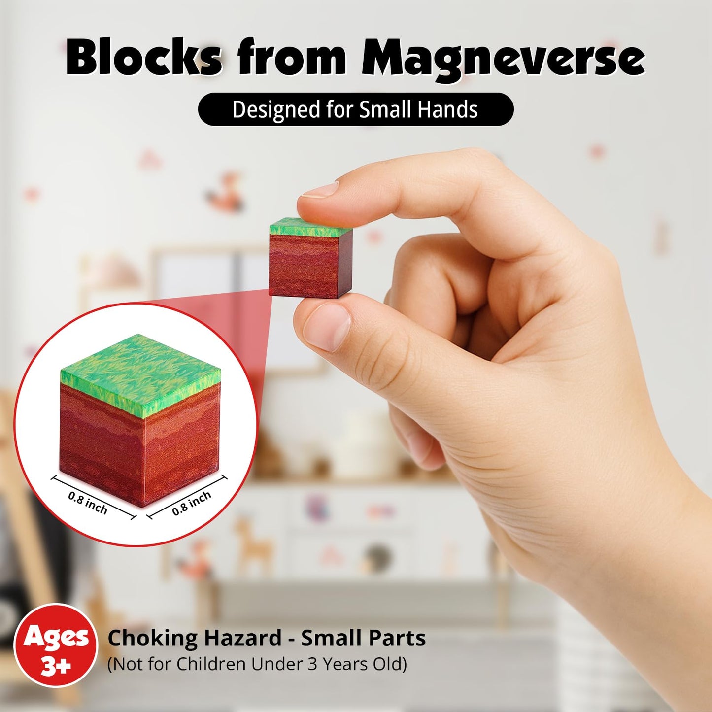 Magneverse 500 PCS 0.8in Magnetic Blocks – Creative Open-Ended Building Toy for Kids 3+