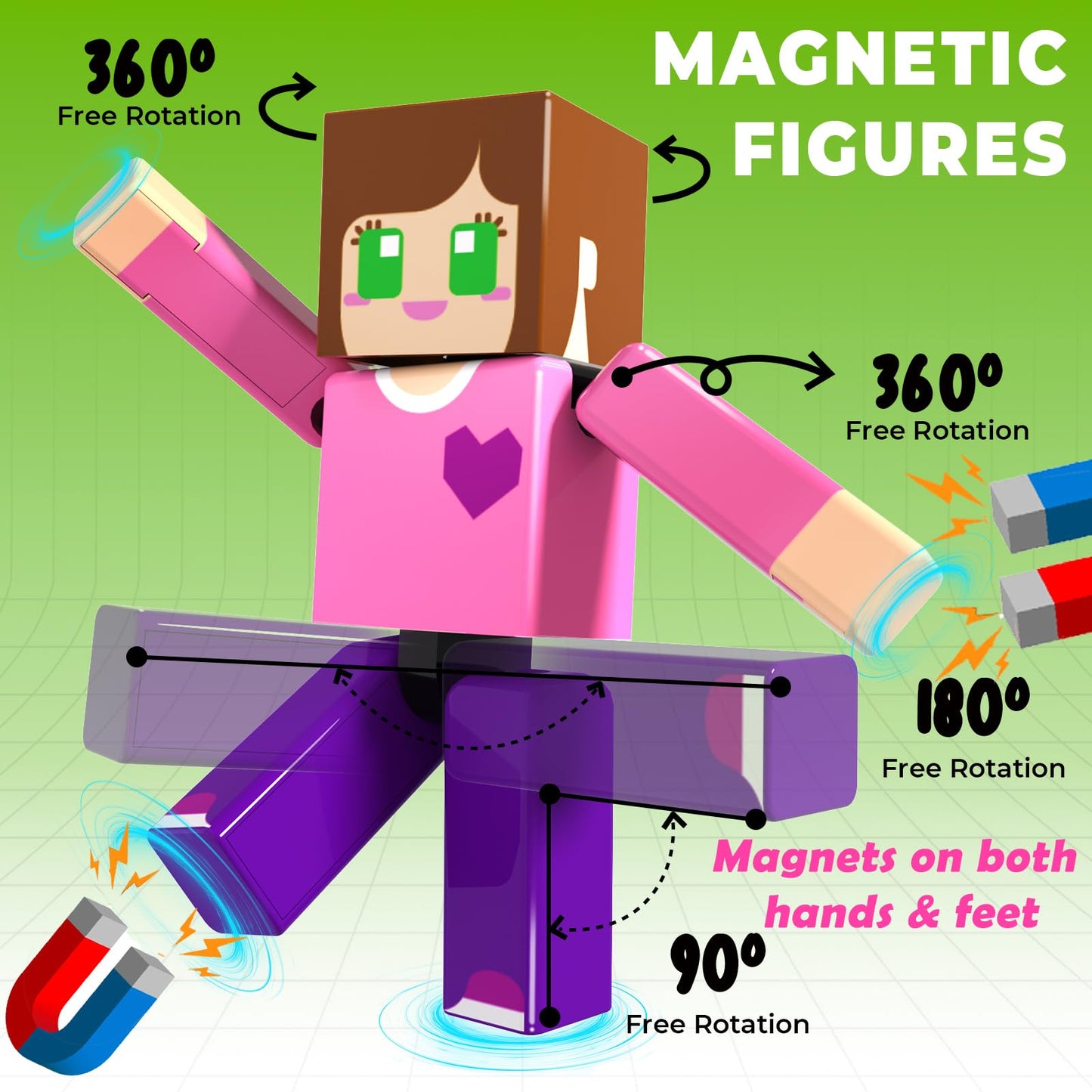 Magneverse 464 Pcs Magnetic Building Blocks – STEM Toys for Kids Aged 4-8