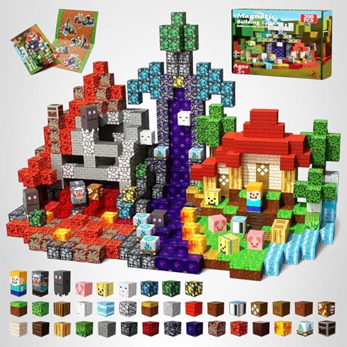Magneverse 200 PCS 0.8in Magnetic Blocks – Portal Theme STEM Toy for 3+