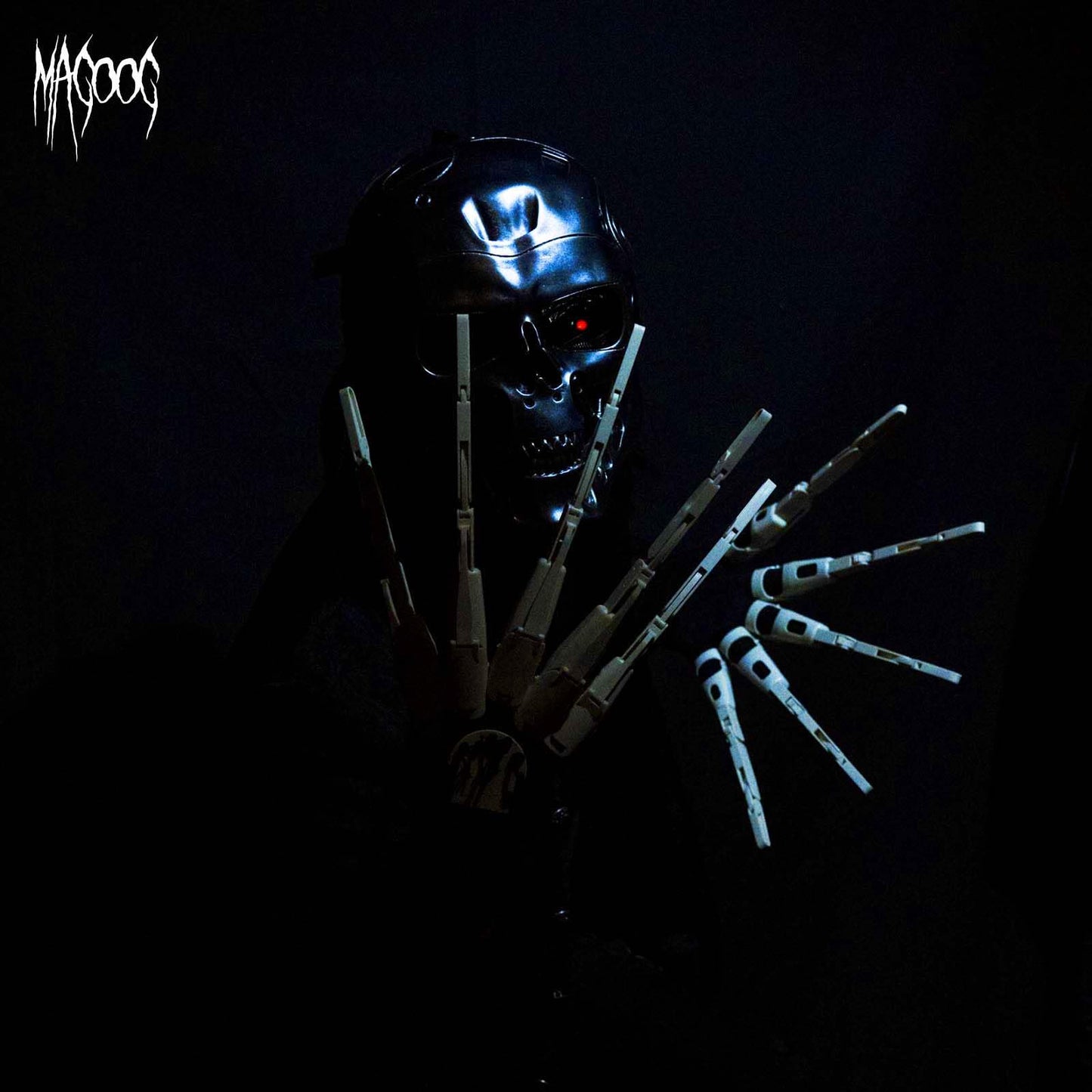 Magoog Halloween Articulated Fingers with Gloves – 3D Printed Skeleton Claw Hand for Cosplay, Fits Most Sizes