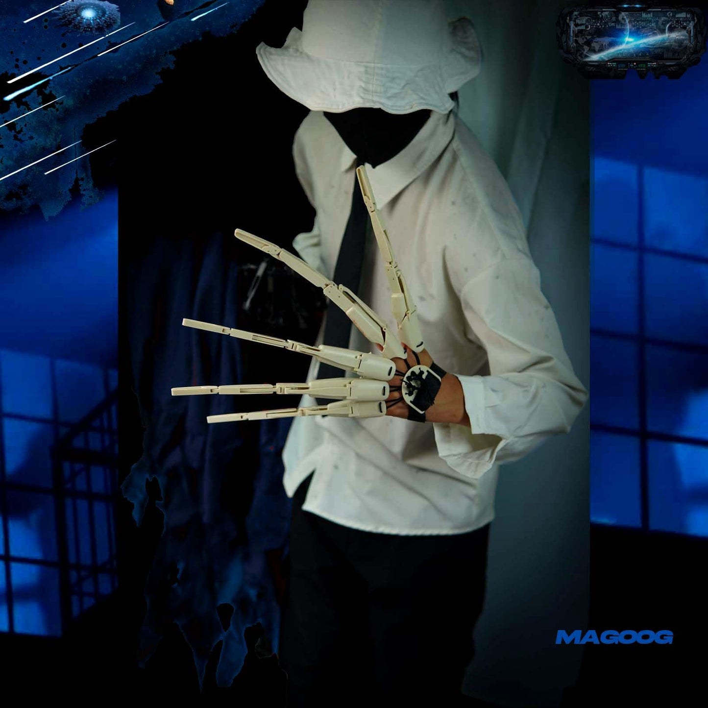 Magoog Halloween Articulated Fingers with Gloves | 3D Printed Cosplay Props