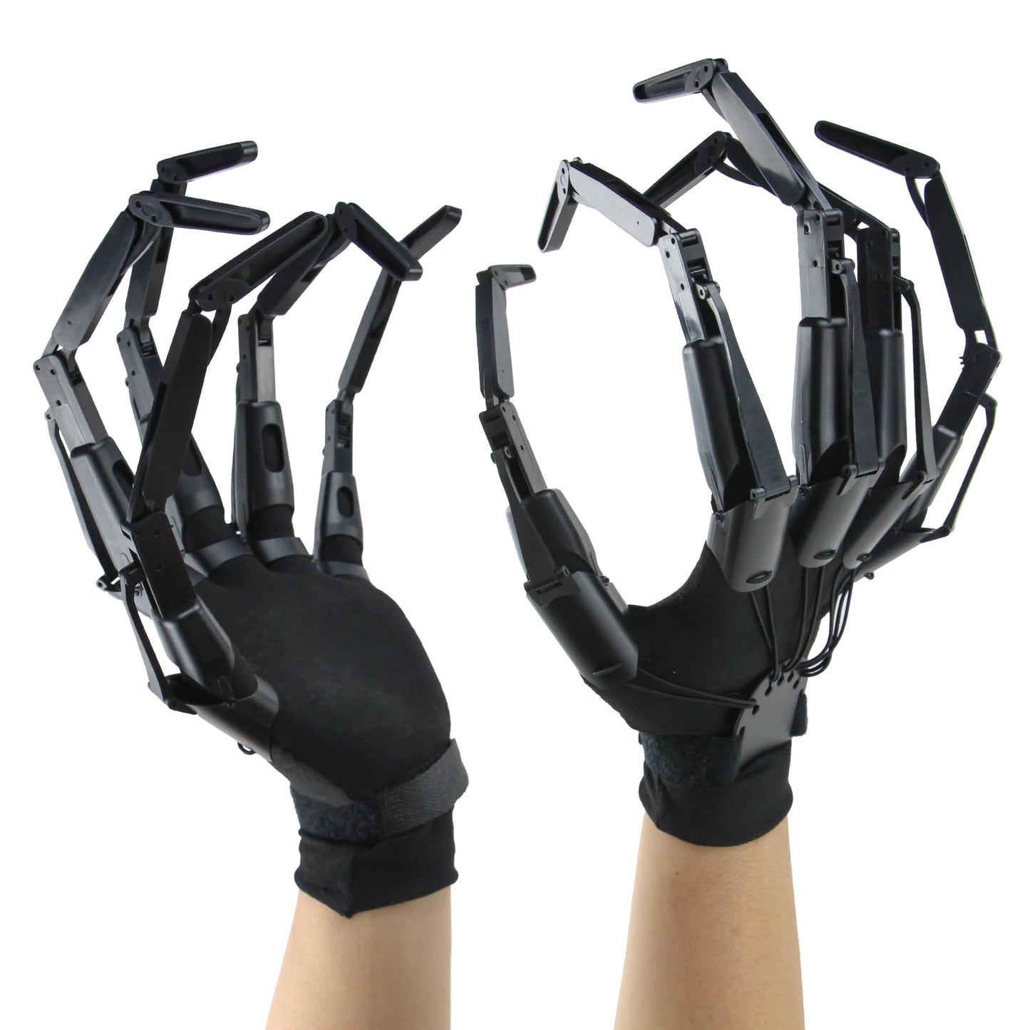 Magoog Halloween Articulated Fingers with Gloves – 3D Printed Skeleton Claw Hand for Cosplay, Fits Most Sizes