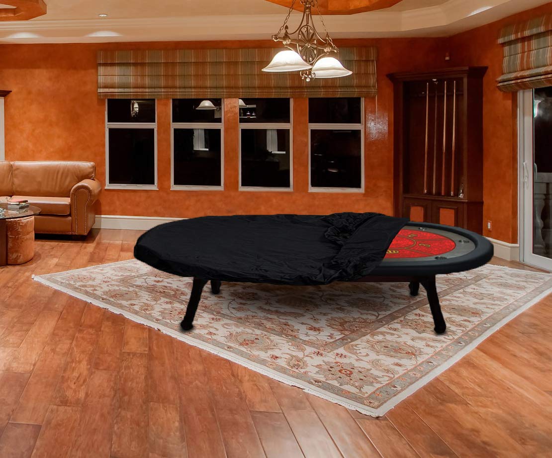 MaWGcowerd 96-Inch Poker Table Dust Cover with Form-Fitting Elastic Band