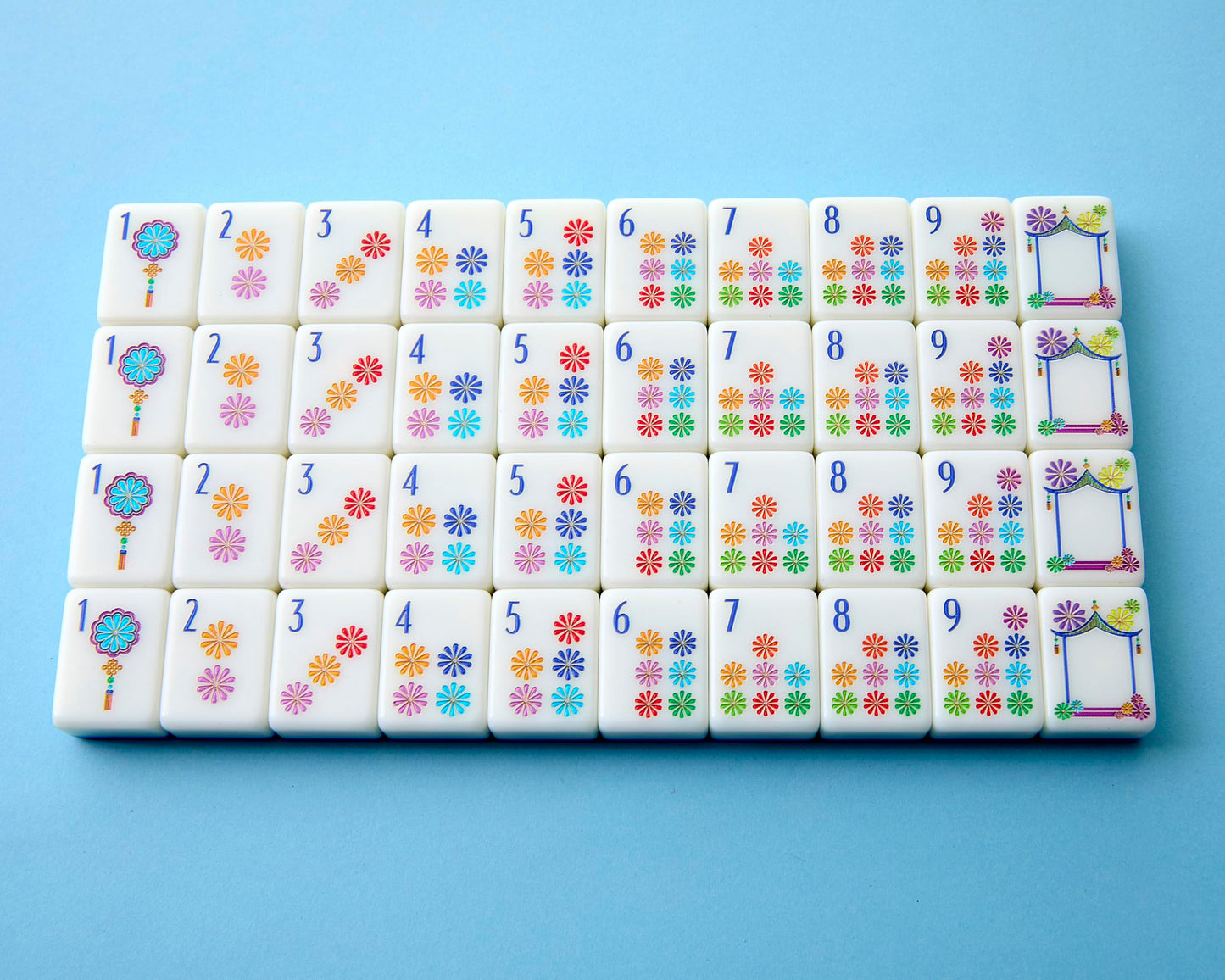 Mahjong Co. Blossom Mahjong Tiles — Eco-Friendly Beginner Set