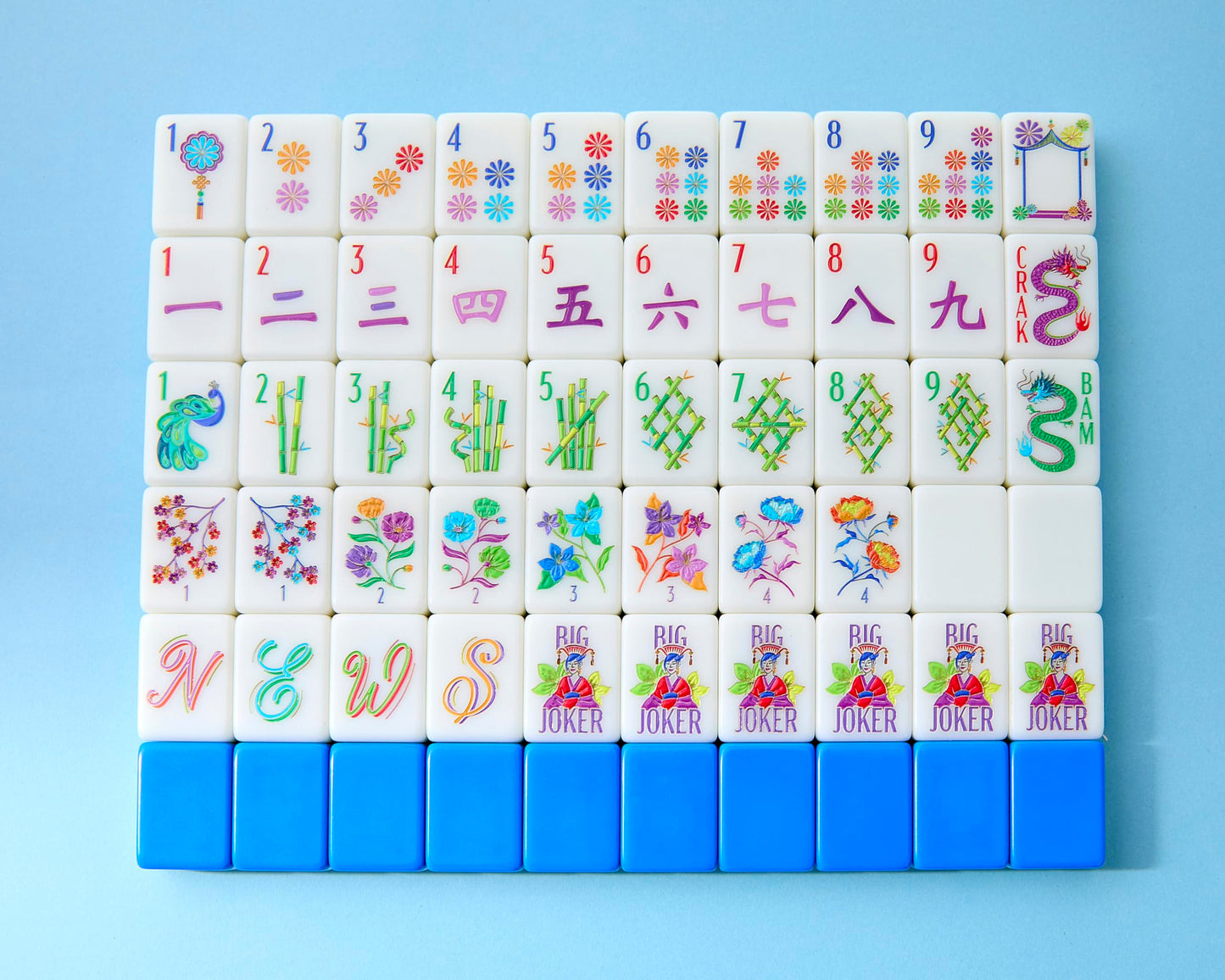 Mahjong Co. Blossom Mahjong Tiles — Eco-Friendly Beginner Set