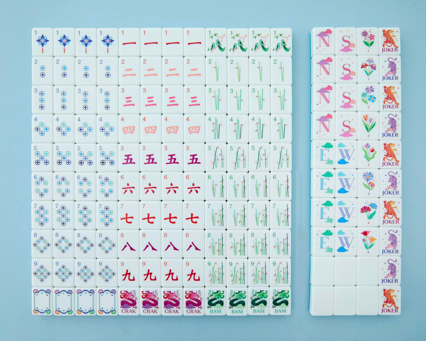 Celestial Mahjong Tiles by Mahjong Co. — Eco-Friendly Acrylic Set (160 Tiles)