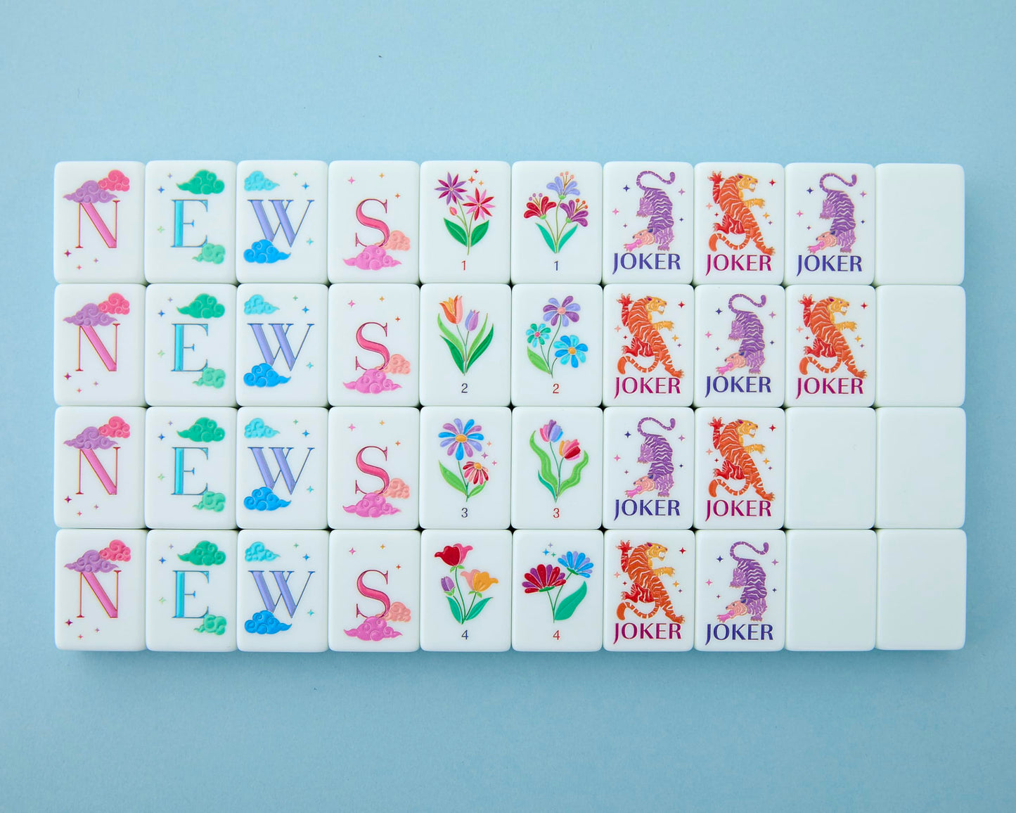 Celestial Mahjong Tiles by Mahjong Co. — Eco-Friendly Acrylic Set (160 Tiles)