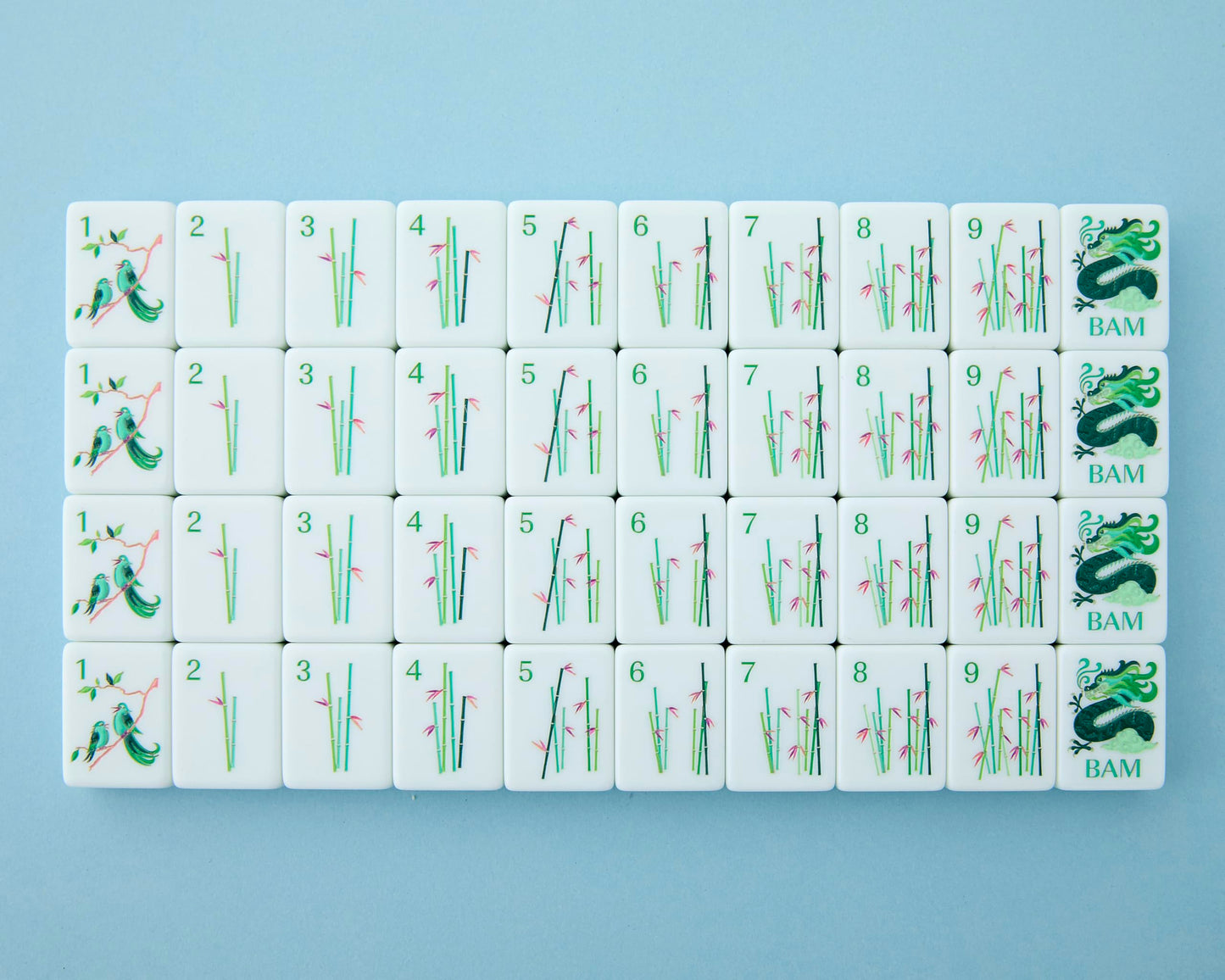Celestial Mahjong Tiles by Mahjong Co. — Eco-Friendly Acrylic Set (160 Tiles)