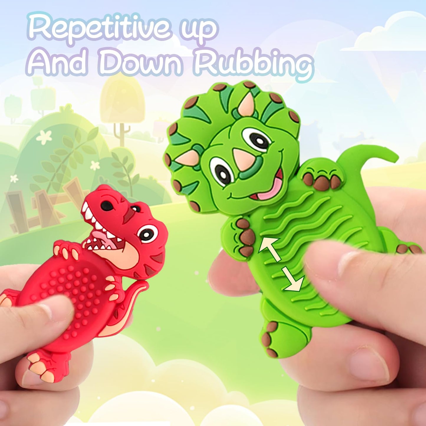 MAHMLOW Valentines Day Gifts for Kids: 6pc Dinosaur Easter Basket Stuffers