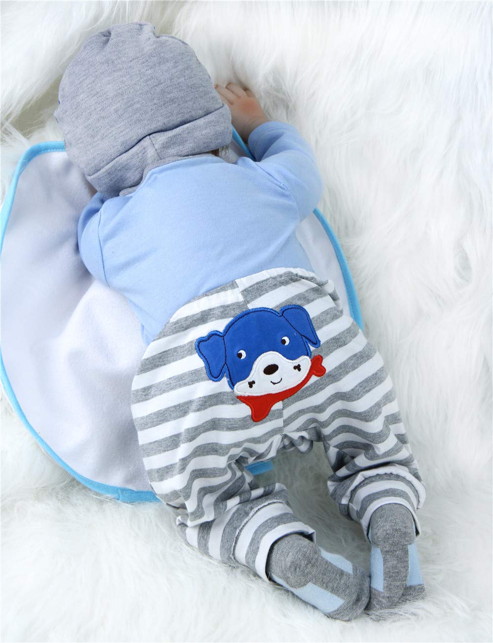 MAIHAO Reborn Doll Clothes Set for 17-22 Inch Boy Dolls — Puppy Pattern 4pcs