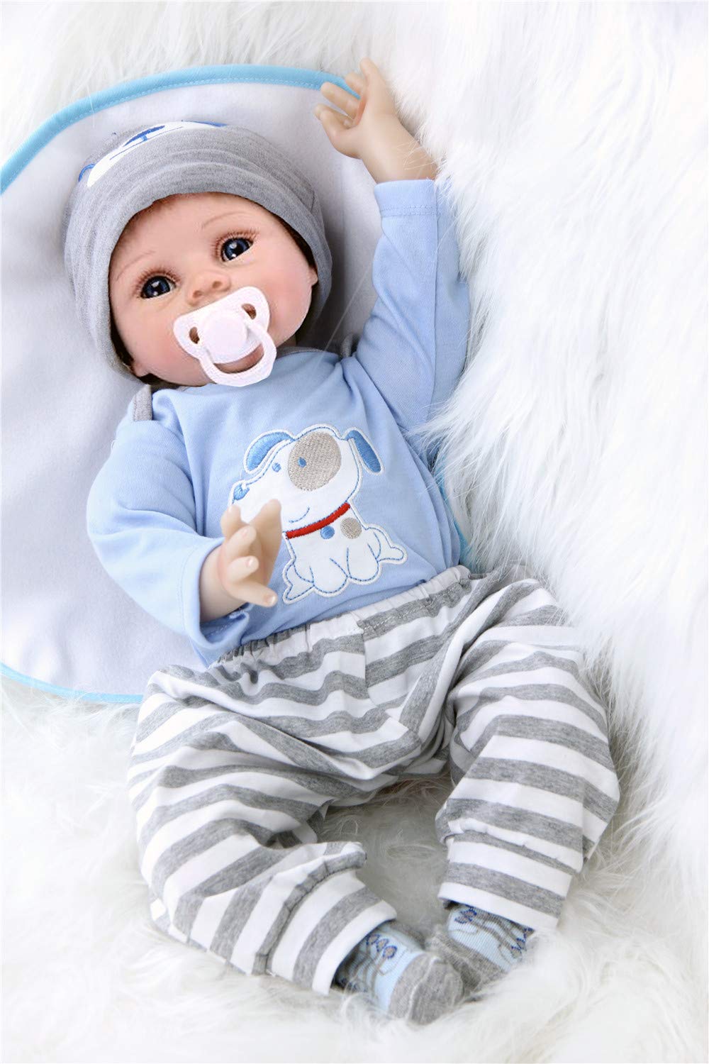 MAIHAO Reborn Doll Clothes Set for 17-22 Inch Boy Dolls — Puppy Pattern 4pcs