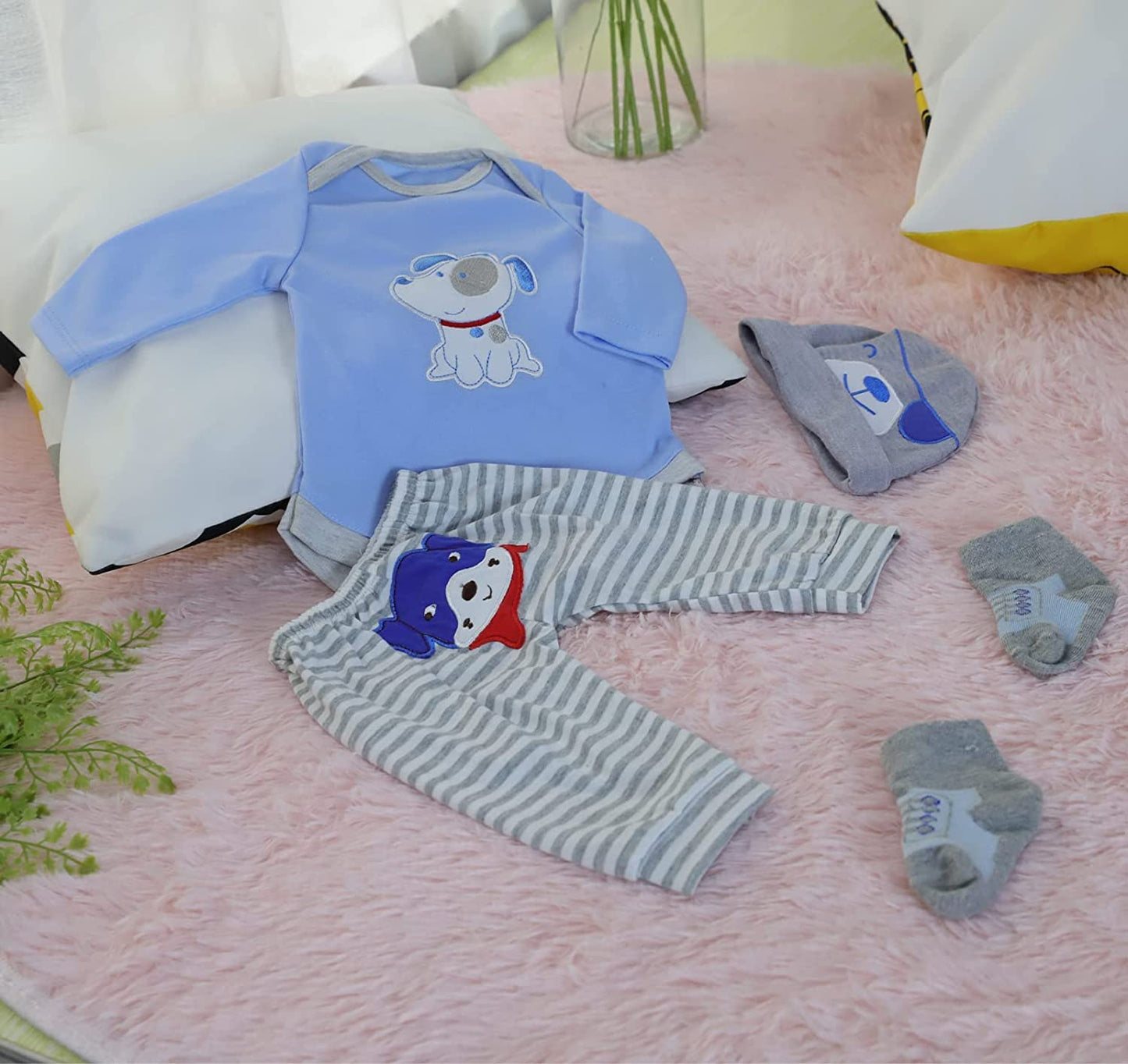 MAIHAO Reborn Doll Clothes Set for 17-22 Inch Boy Dolls — Puppy Pattern 4pcs