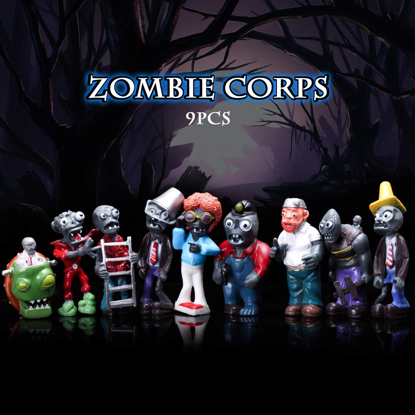 Maikerry 16Pcs PVZ Figures – Plants vs Zombies Cupcake Toppers & Decor Toys