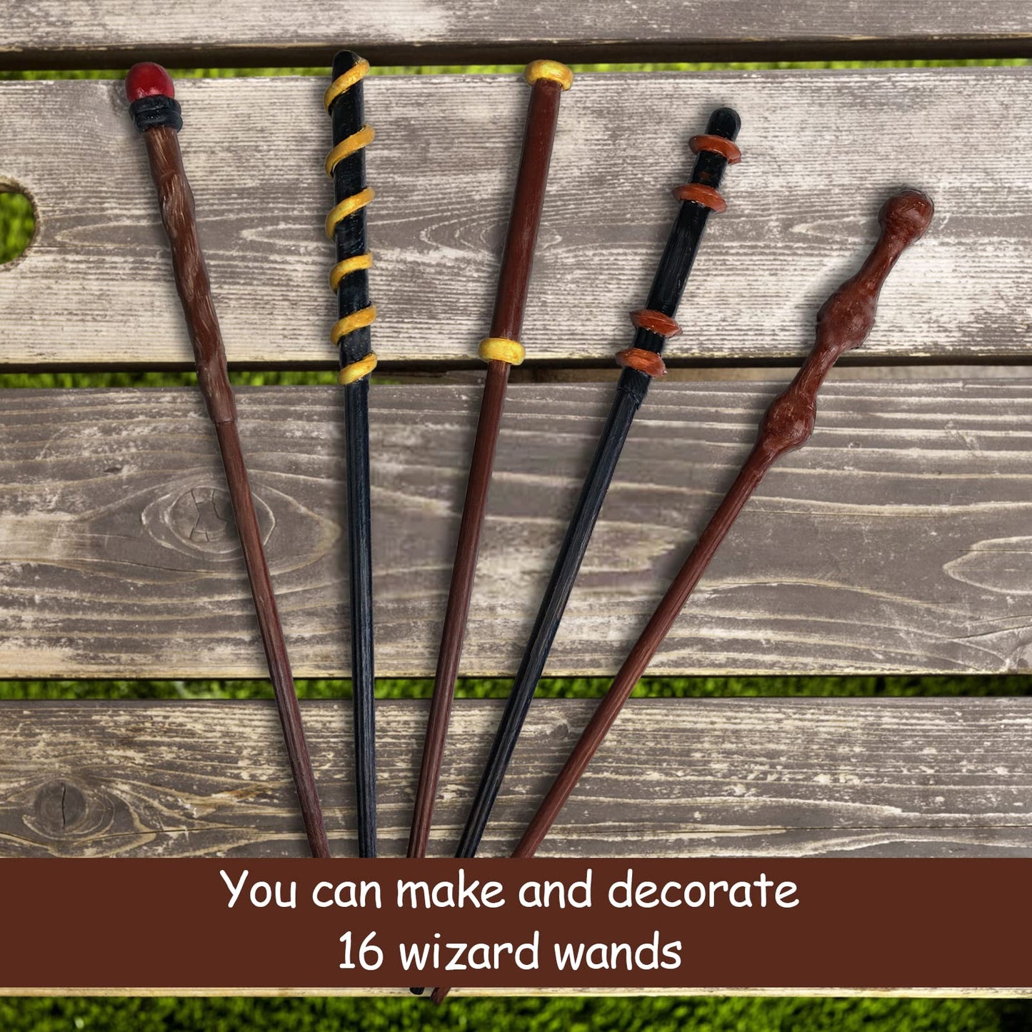 Maikoi Magic Wizard Wand Making Kit – DIY Craft Set for Kids & Adults (16 Wands)