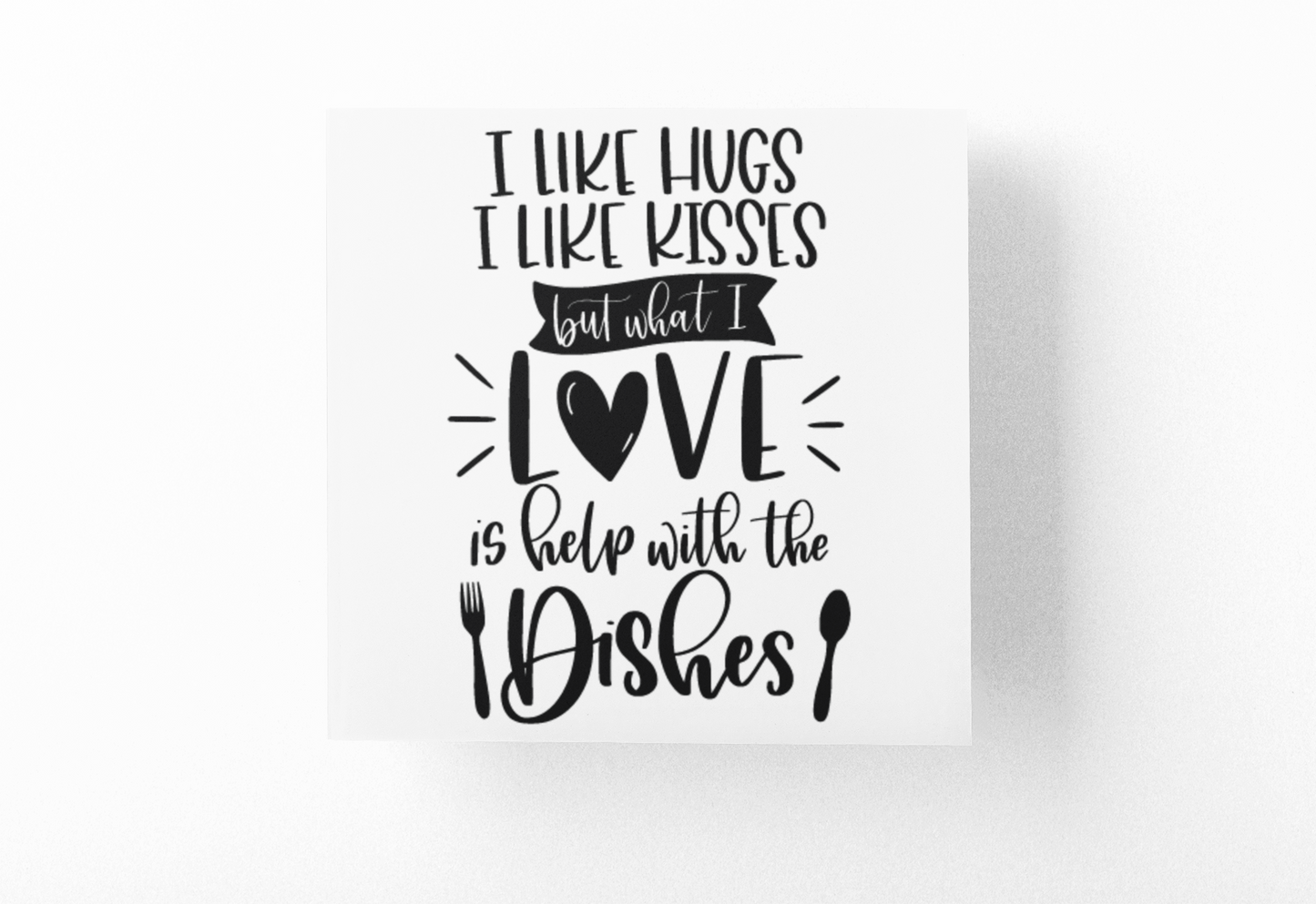 I Love Help With The Dishes Kitchen Sticker