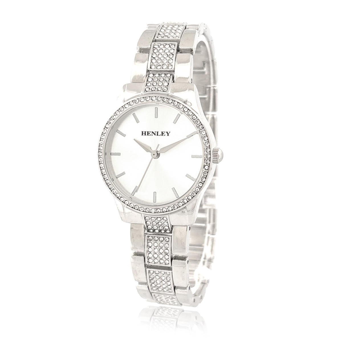 Henley Ladies Fashion Bling Silver Dial & Silver Bracelet Watch H07343
