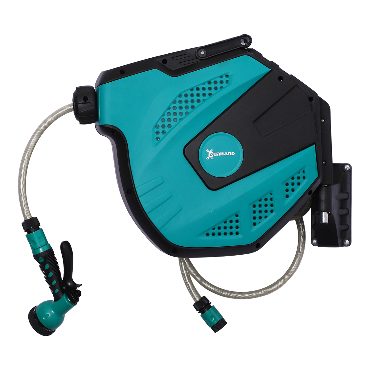 DURHAND 15 m Water Hose Reel-Black/Green