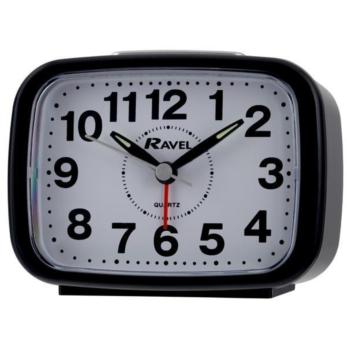 Ravel Rectangular Quartz Black Alarm Clock RC008.03