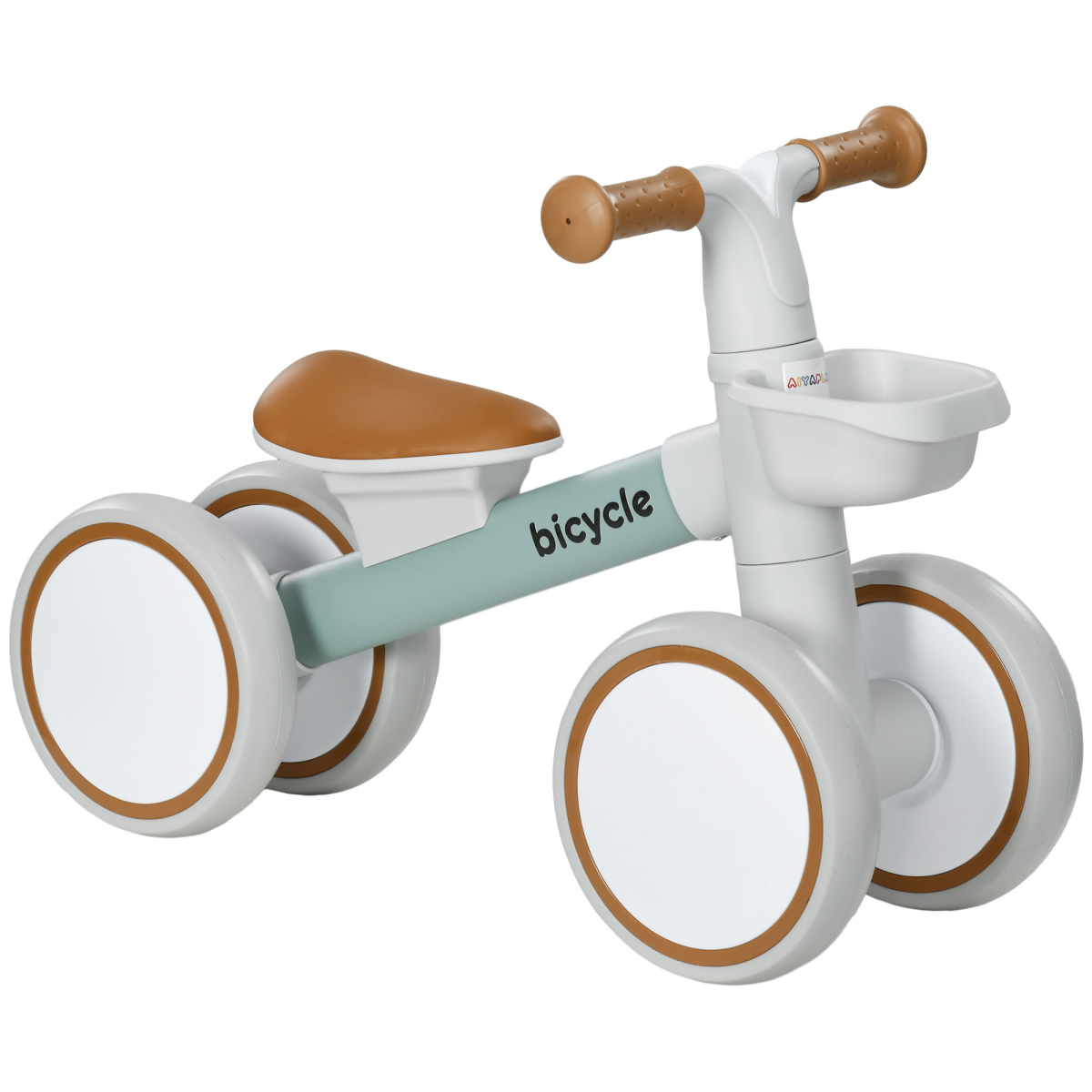 AIYAPLAY Kids Balance Bike for 1-3 Years Old with Adjustable Seat, Green